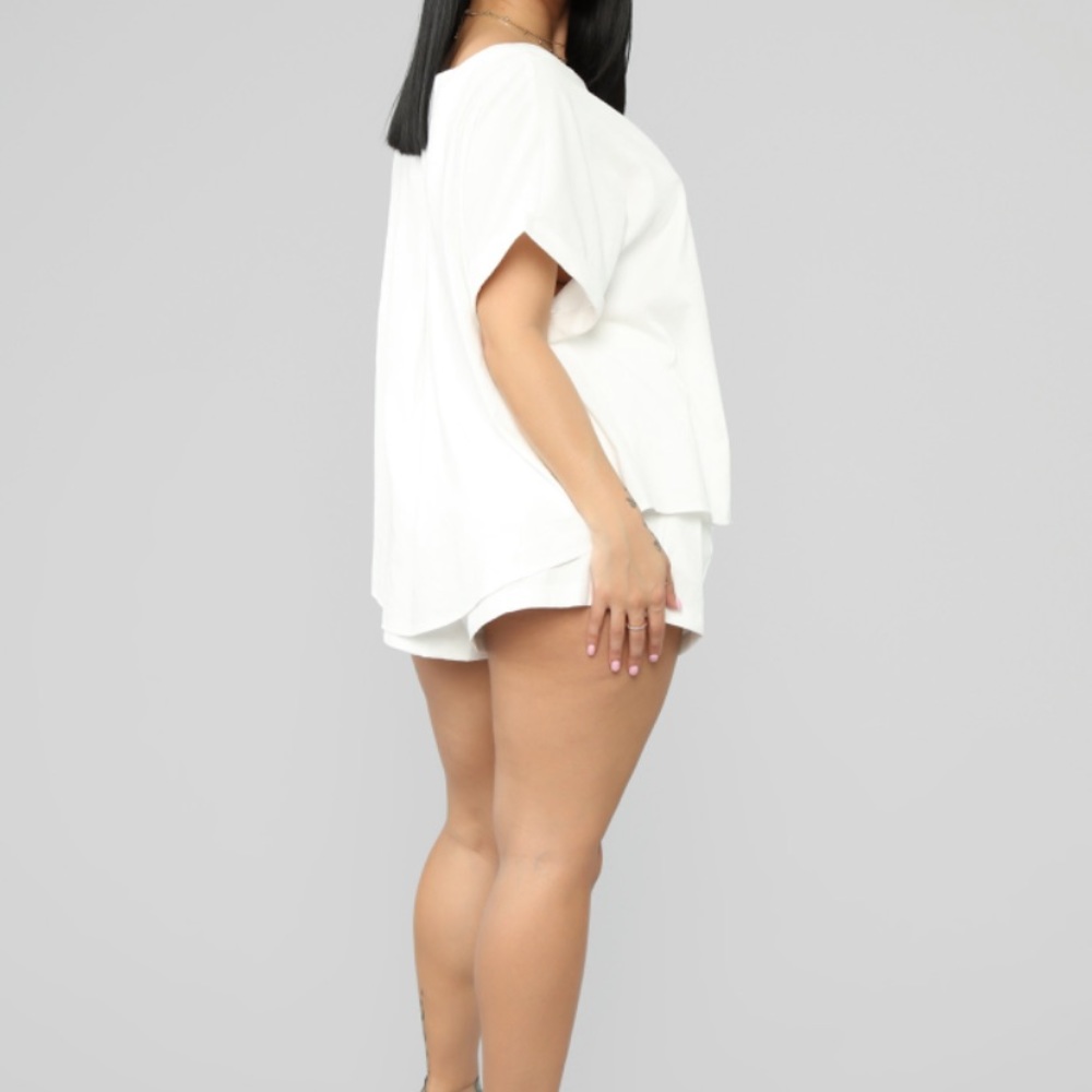 NWT Ivory Short Set